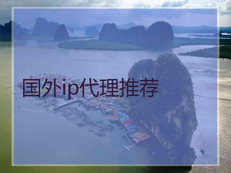 国外ip代理推荐