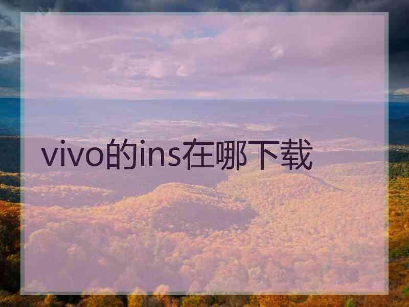 vivo的ins在哪下载