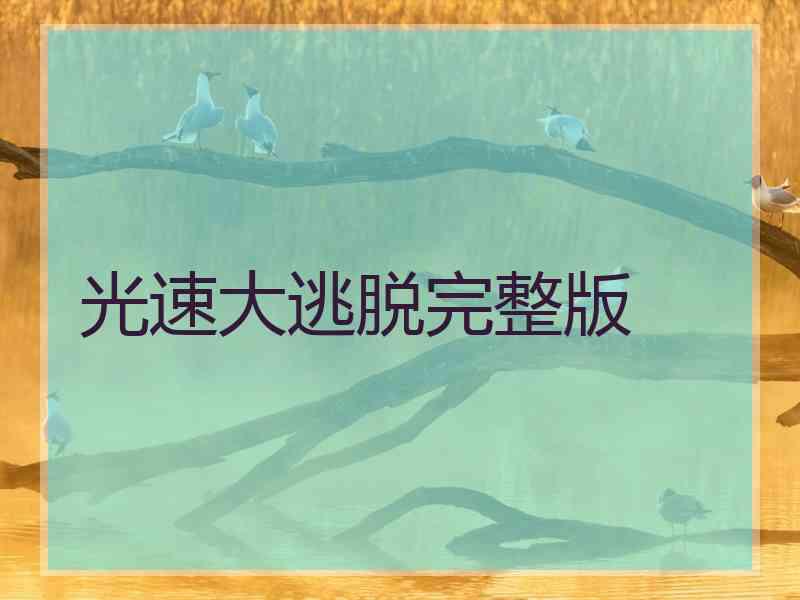 光速大逃脱完整版